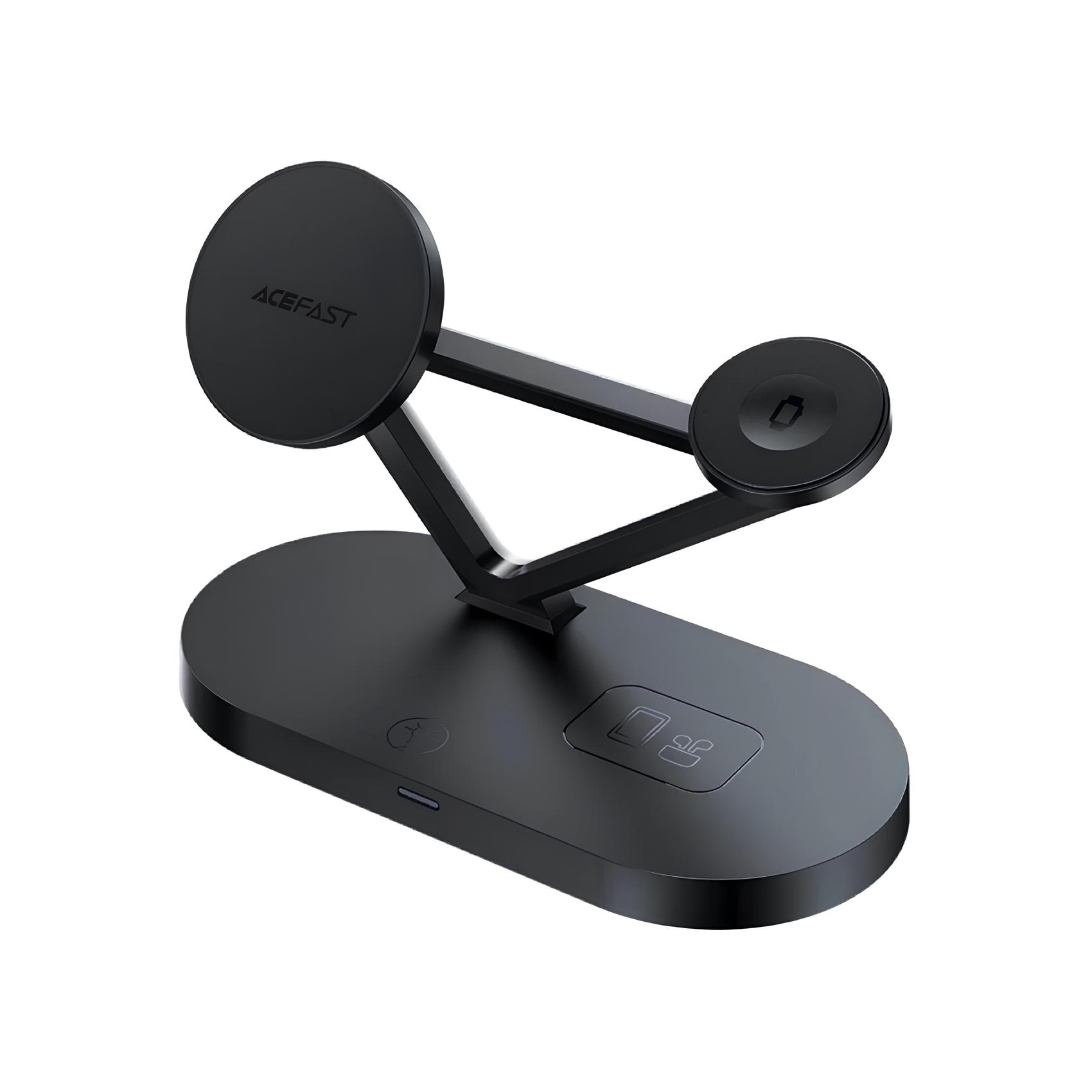 Беспроводной зарядный стенд AceFast E9 3 in 1 With MagSafe Black